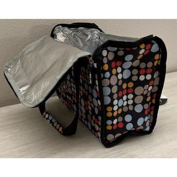 Nicole Miller New York N3550-60B-LT Insulated 11" Navy Blue Lunch Tote - Picture 9 of 9